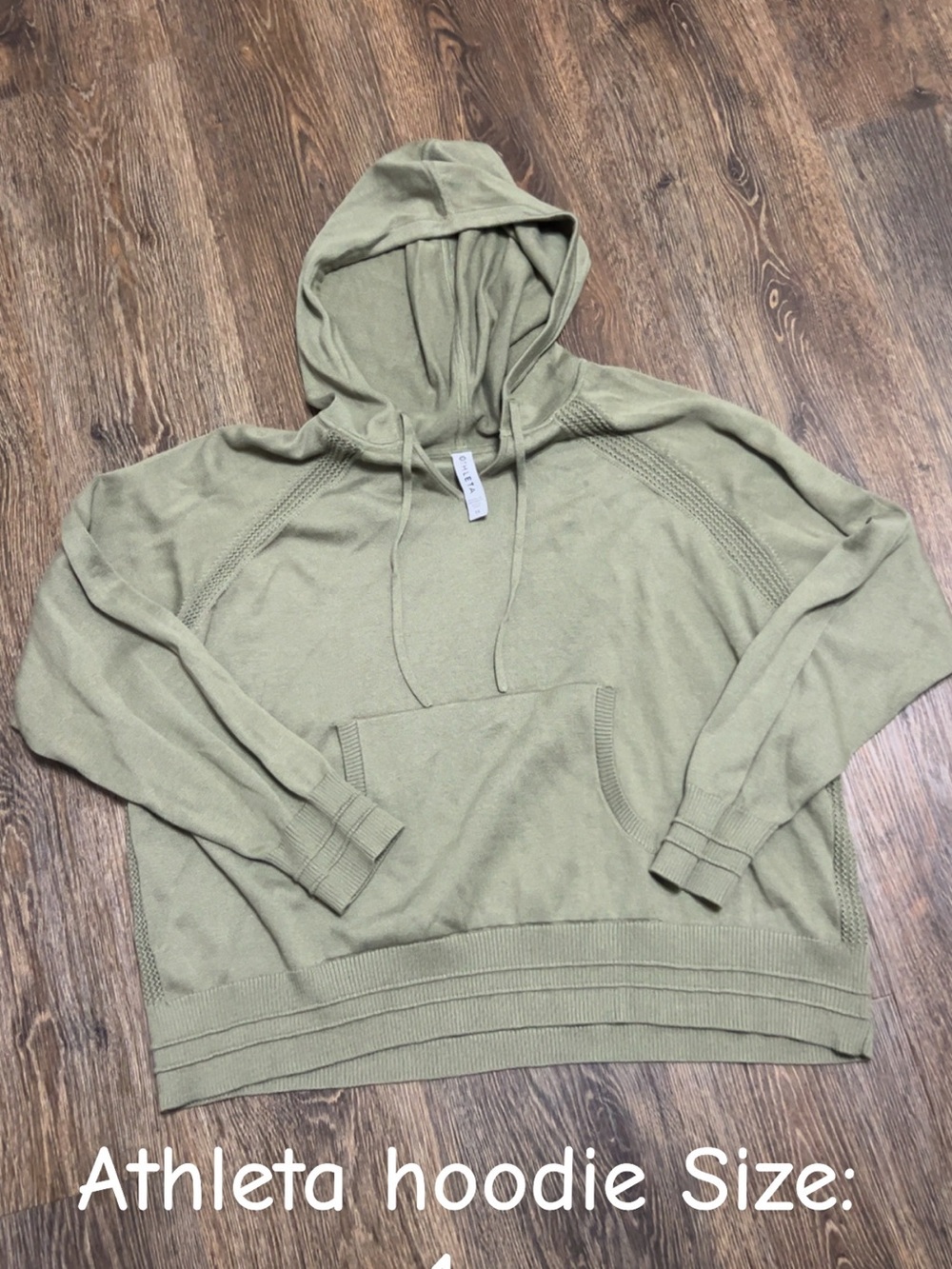 Athleta Men's Olive Green Pullover Hoodie Sweater